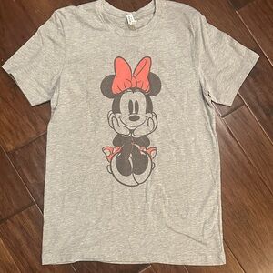 Disney Bella Canvas Gray Kids Tee with Cartoon Design